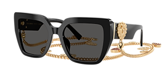 Dolce&Gabbana DG4532 S (53 - 18) with Grey lenses and Black frame