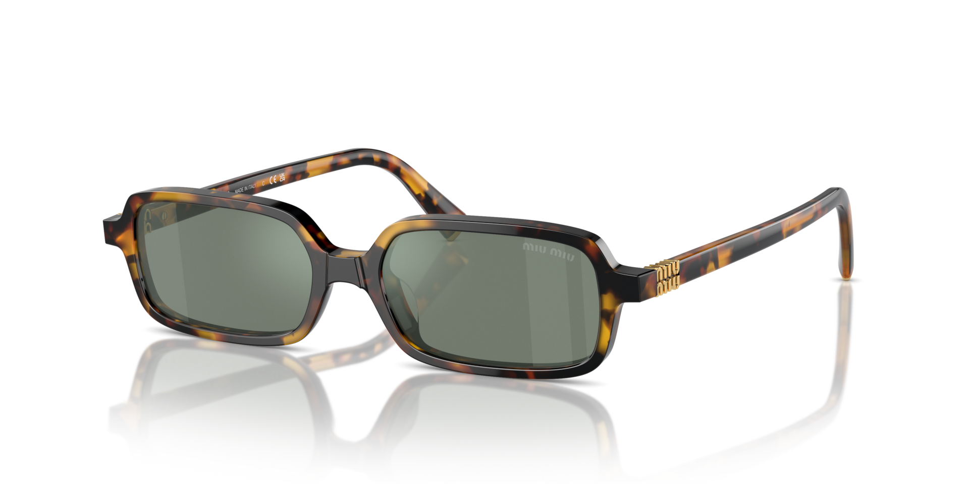 Miu Miu MU 11ZS S (51 - 16) with Green lenses and Tortoise frame