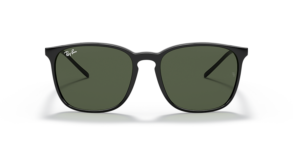 Ray-Ban RB4387 M (56 - 18) with Green lenses and Black frame
