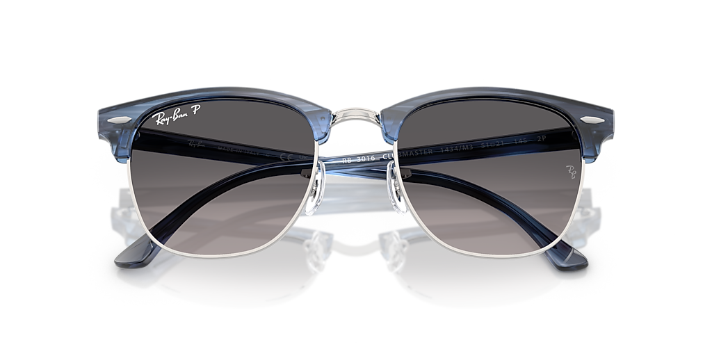 Ray-Ban Clubmaster L (51 - 21) with Grey lenses and Blue frame