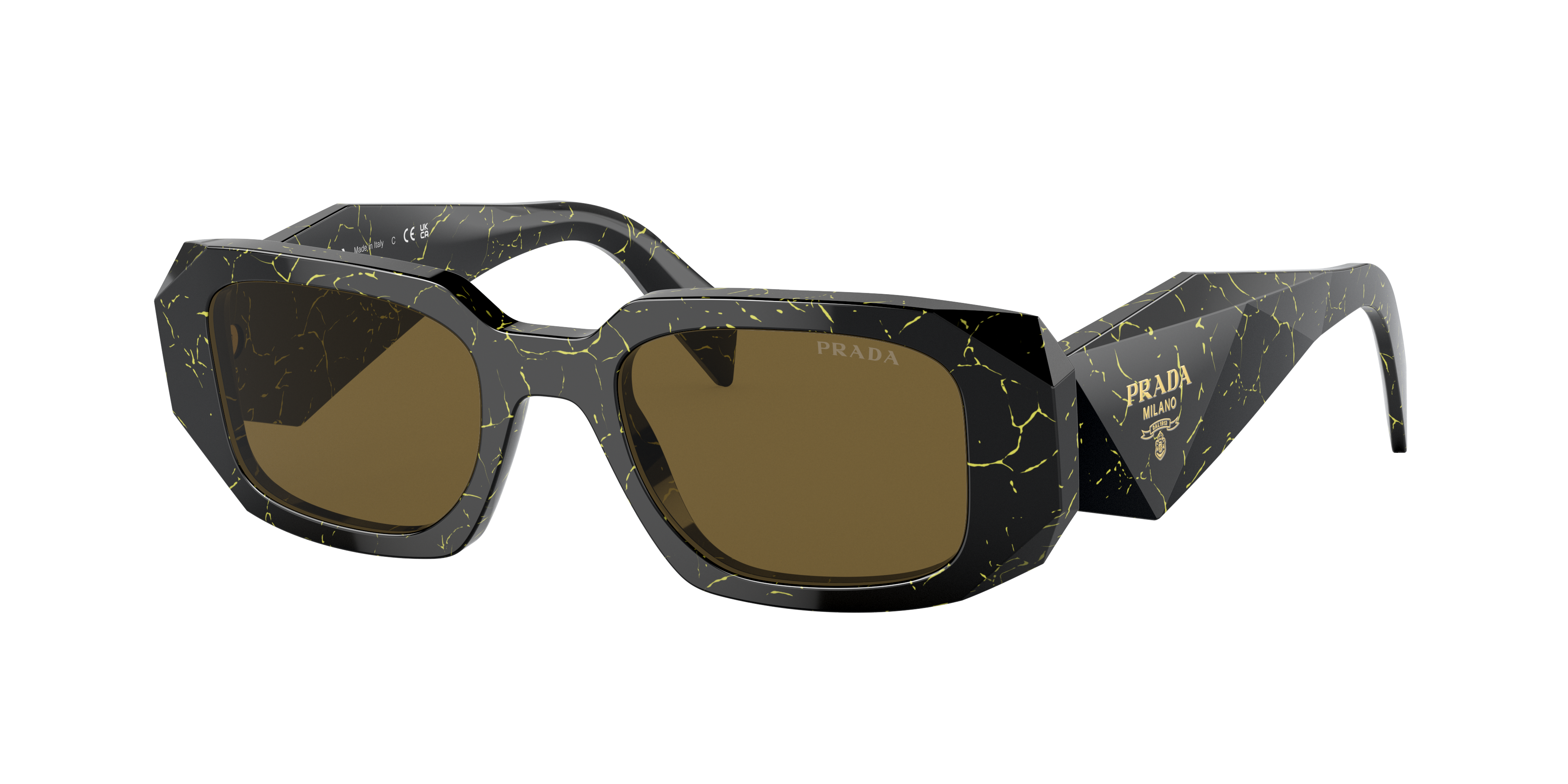 Prada PR 17WS S (49 - 20) with Brown lenses and Black frame