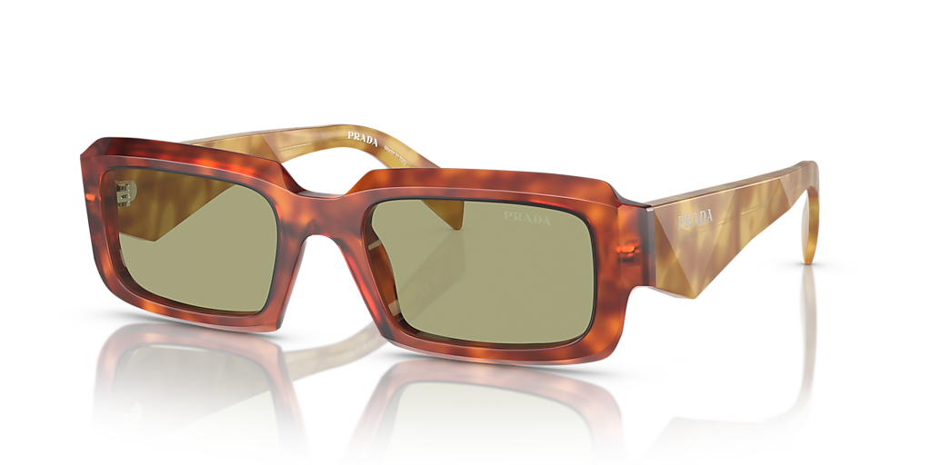 Prada PR 27ZS L (54 - 21) with Green lenses and Brown frame
