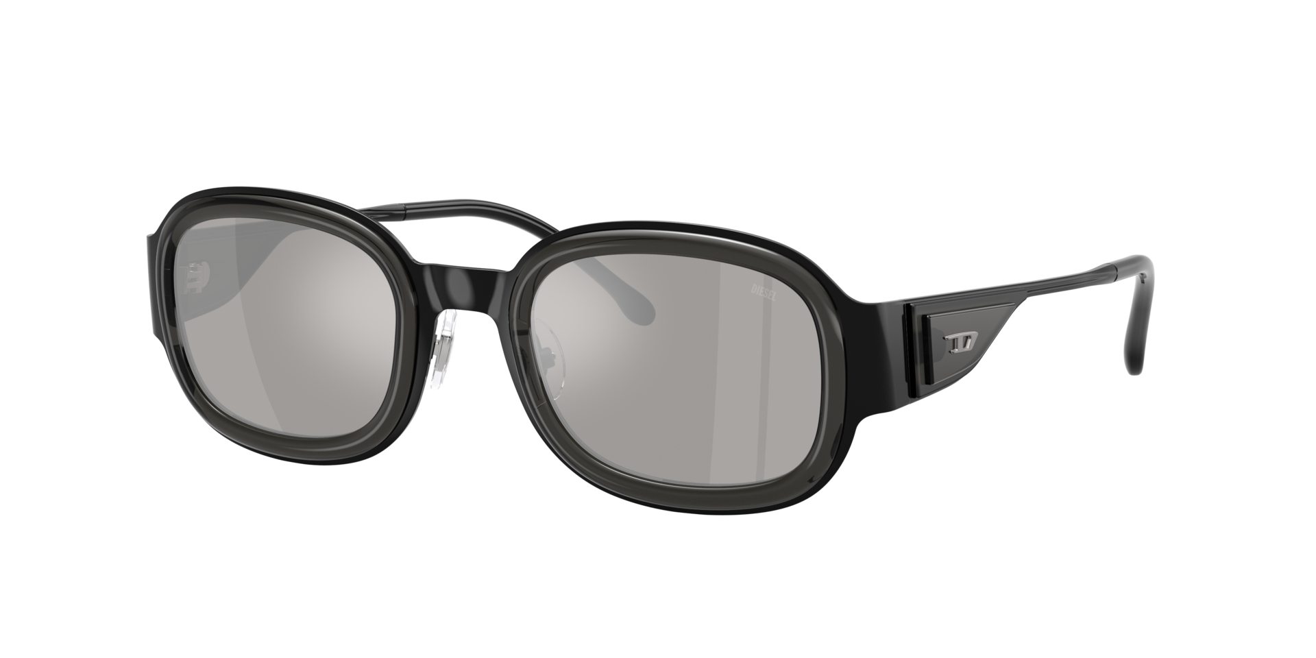 Diesel Unisex Sunglass DL1020 - Couleur du Monture Noir brillant Couleur de Lentille Effet miroir Noir 270 €