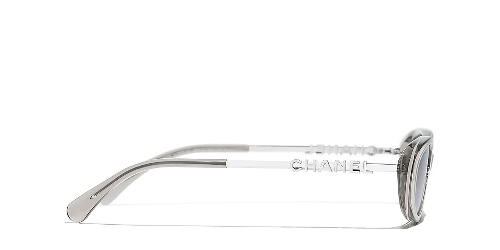 Chanel Oval Sunglasses CH5565 CH5565 L (54 - 17) met Grijs
