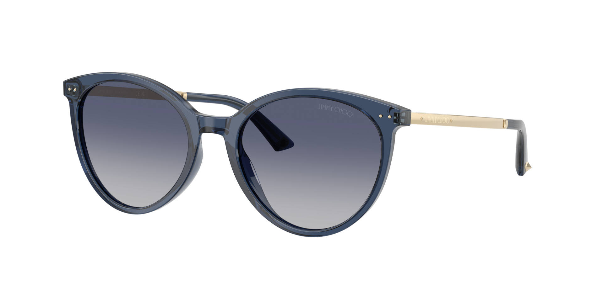Jimmy Choo Frau Sunglass JC5060 - Rahmenfarbe: Blau Marineblau, Linsenfarbe: Hellbraun Verlauf Dunkelblau