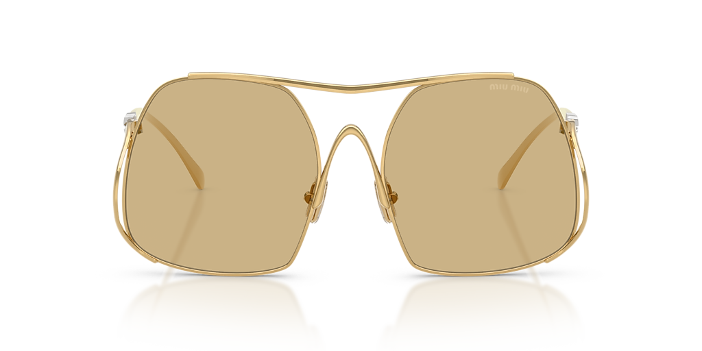 Miu Miu MU A55S XS (57 - 18) with Yellow lenses and Gold frame