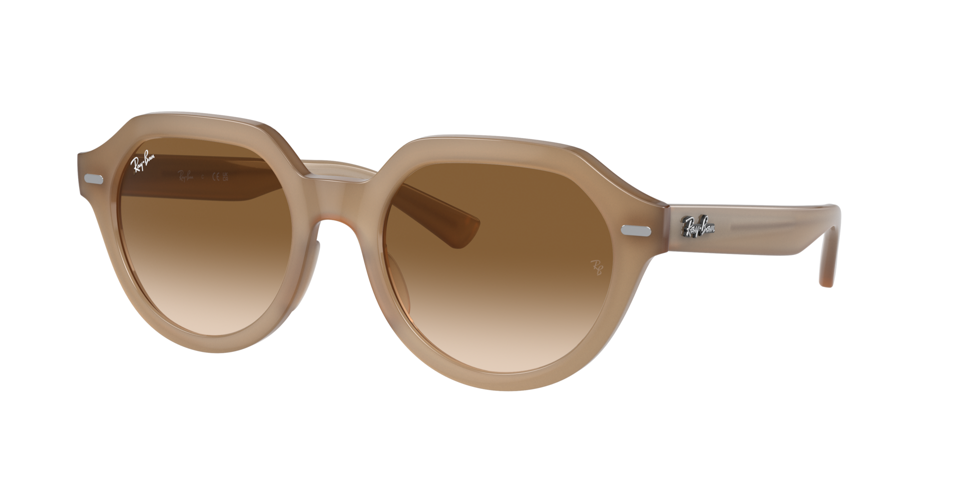 Ray-Ban Unisex Sunglass Gina -  Frame color: Turtledove, Lens color: Brown
