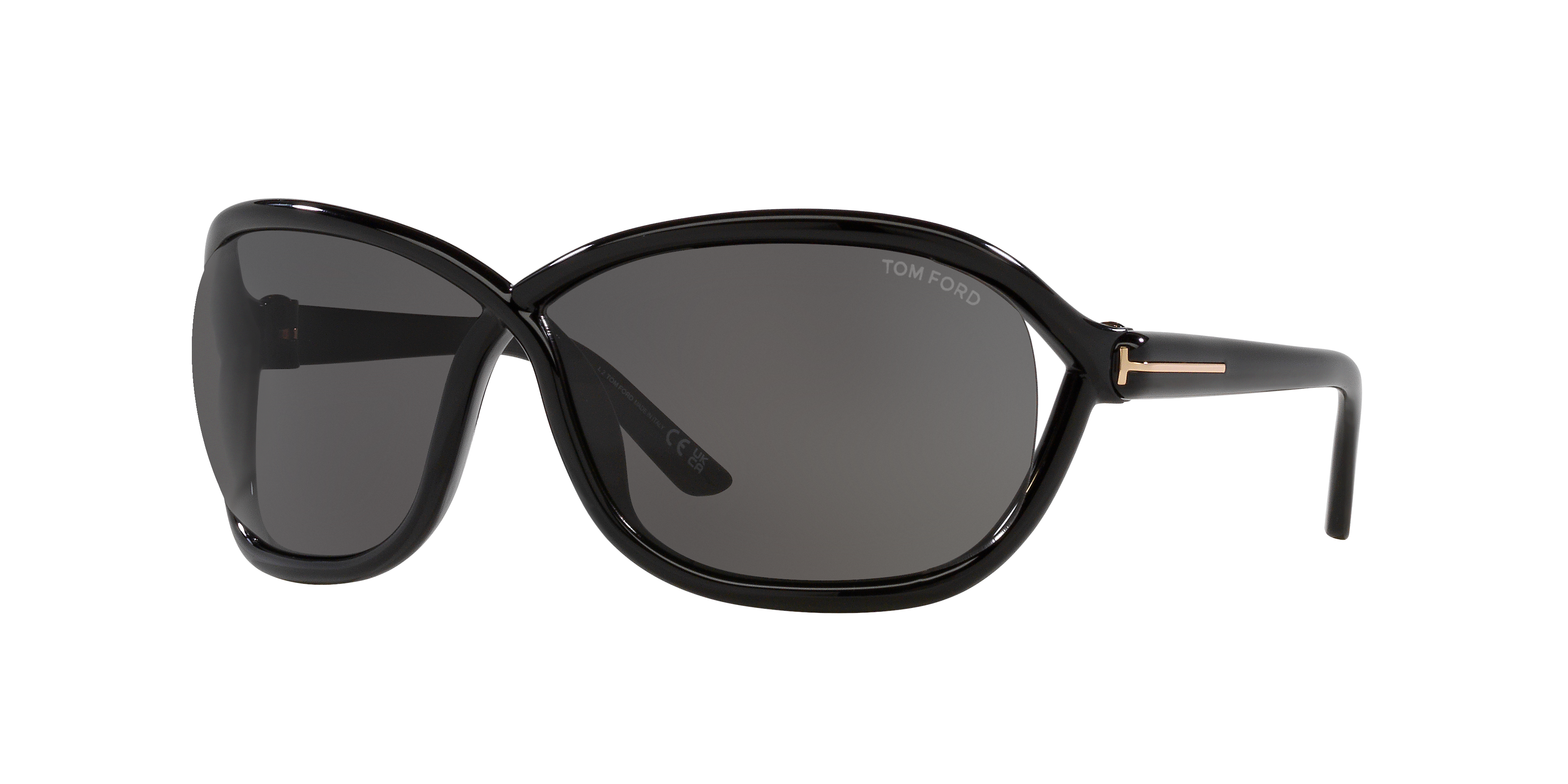 Tom Ford Fernanda XXL (68 - 07) with Grey lenses and Black frame