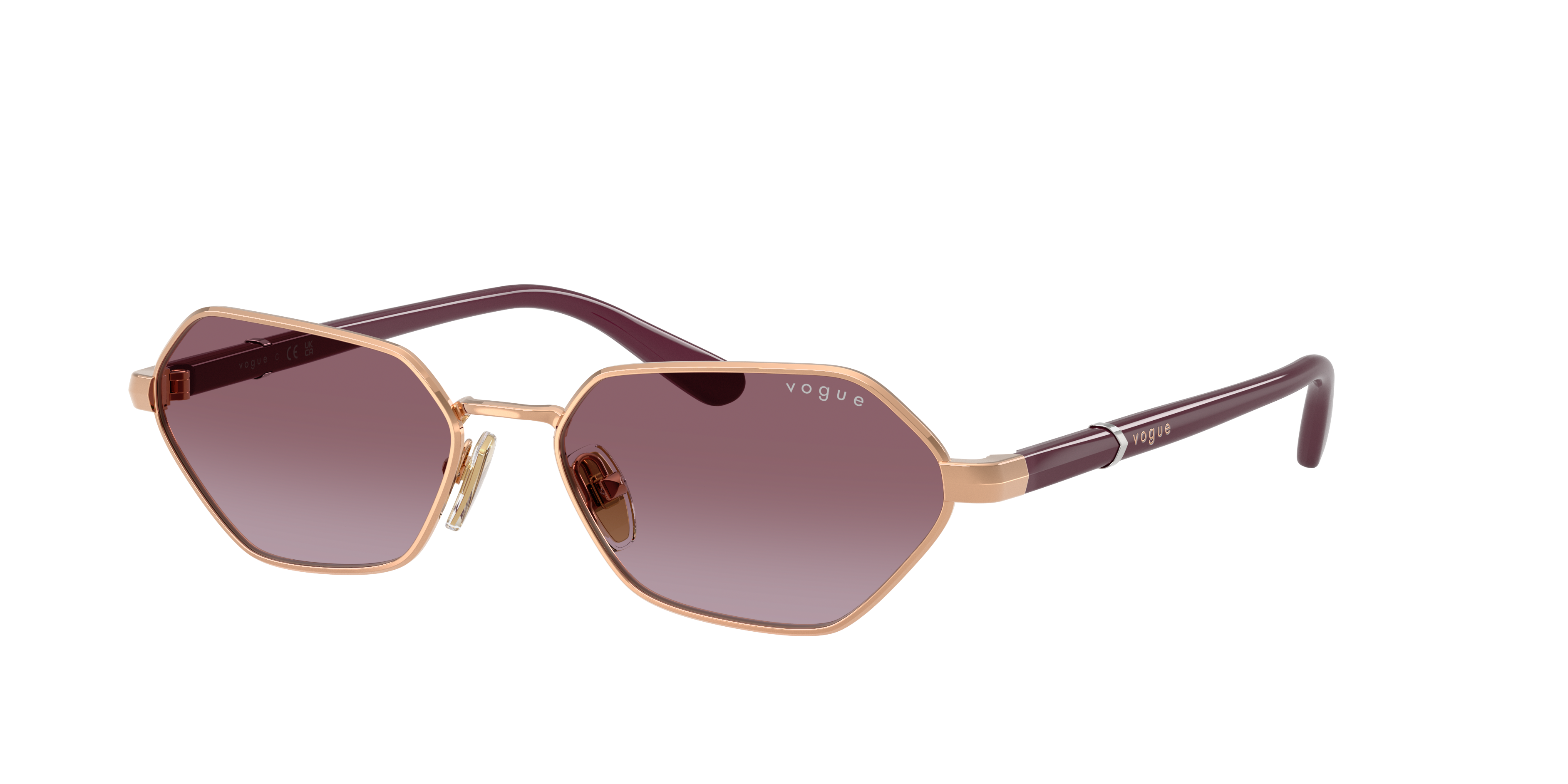 Vogue Eyewear Woman Sunglass VO4349S -  Frame color: Rose Gold, Lens color: Violet Gradient