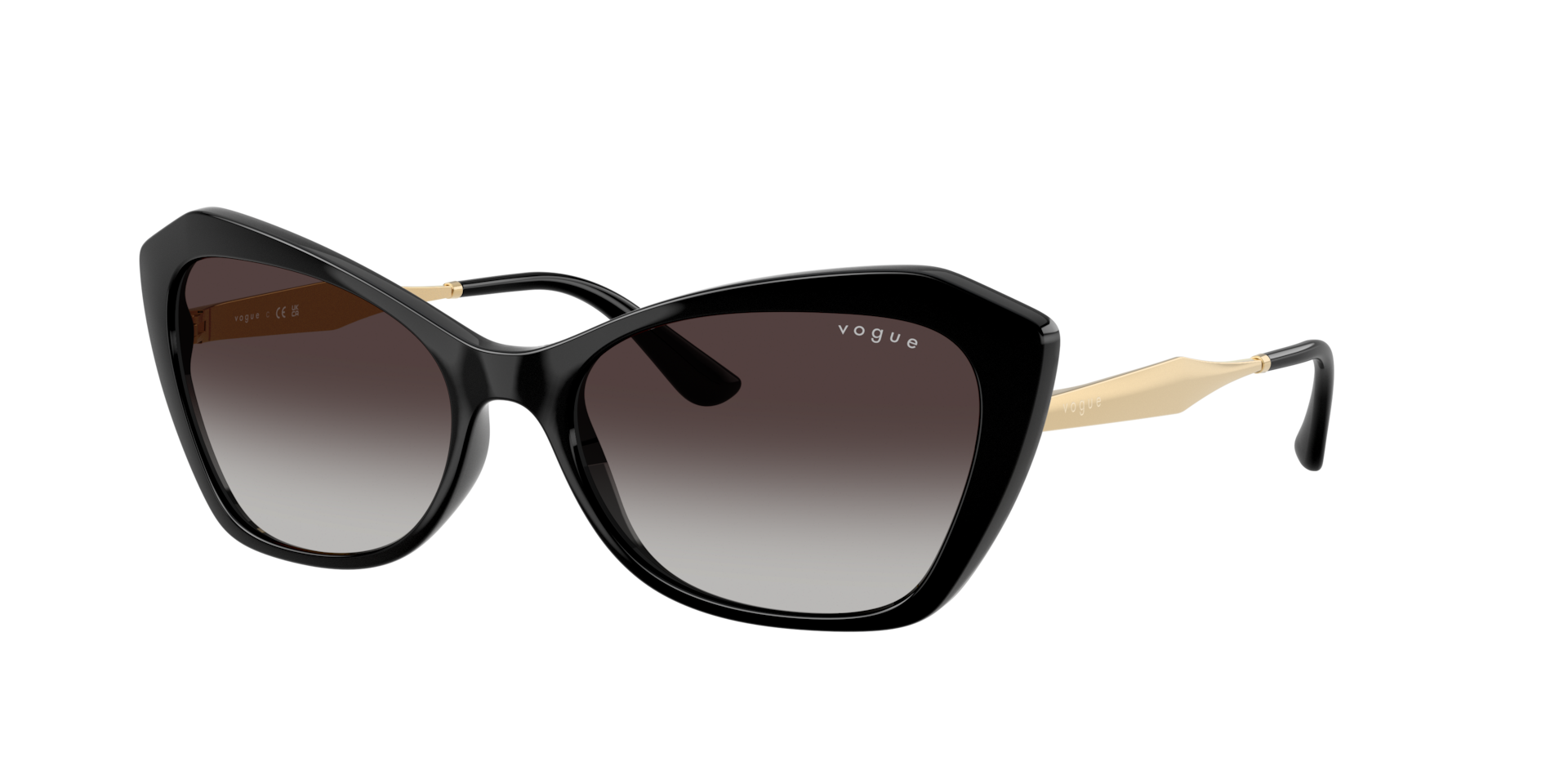 Vogue Eyewear Grey Woman Vo5626s W44/8G Sunglasses Nylon Black Geometric Normal Shaded - Image 2