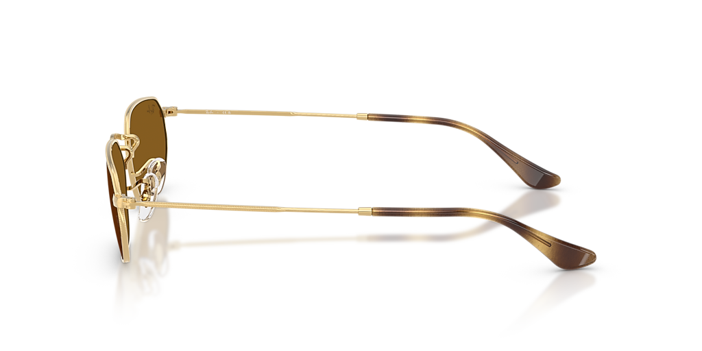 Ray-Ban RB3947 XL (57 - 18) with Brown lenses and Gold frame