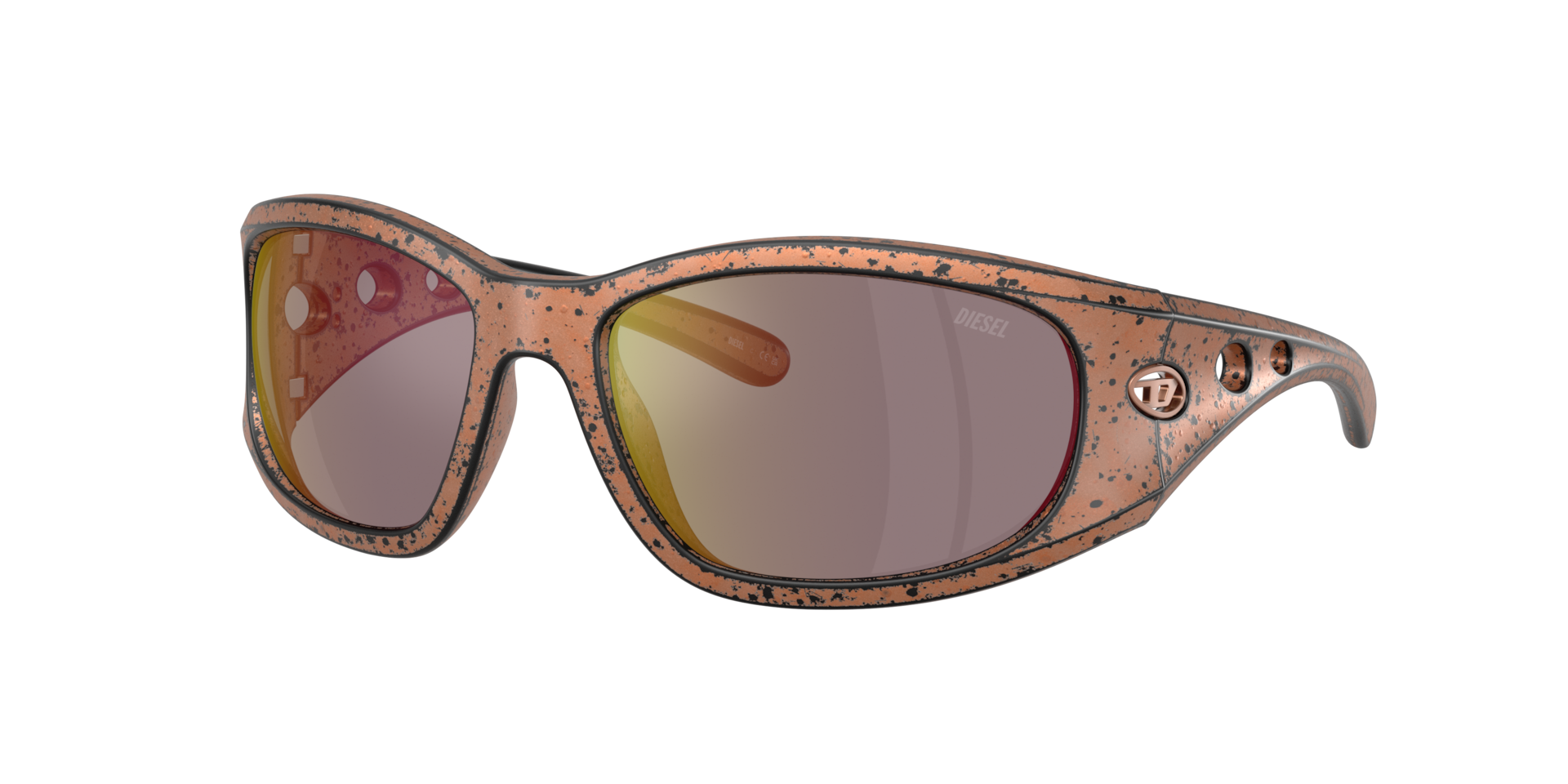 Diesel Unisex Bronze/Grey Dl3012u 20114Z Sunglasses Injected Squared Mirrored - Image 2