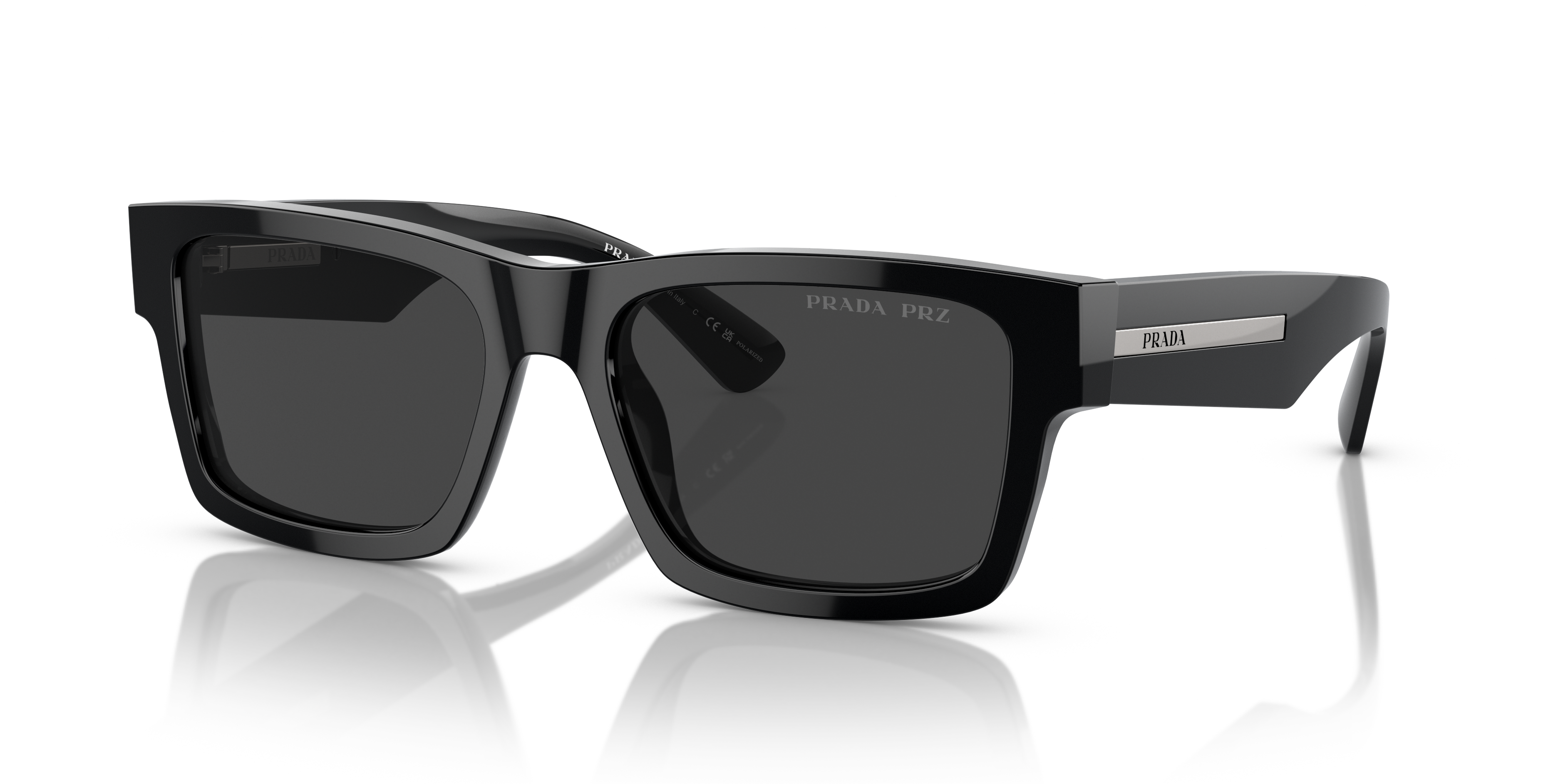 Prada PR 25ZS M (53 - 18) with Black lenses and Black frame