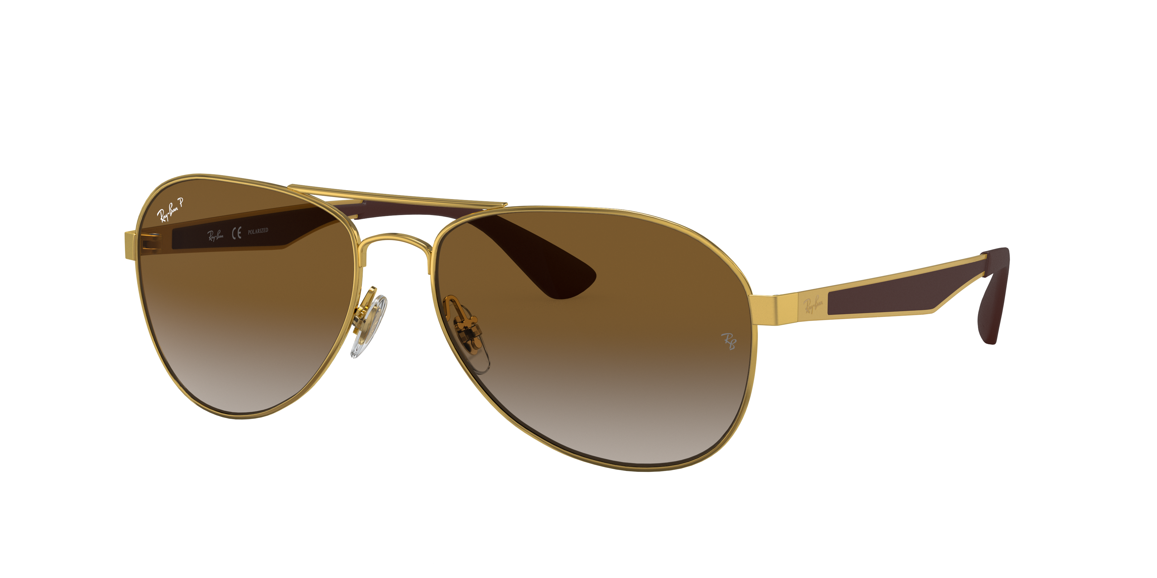 Ray-Ban RB3549 M (58 - 16) with Brown lenses and Gold frame