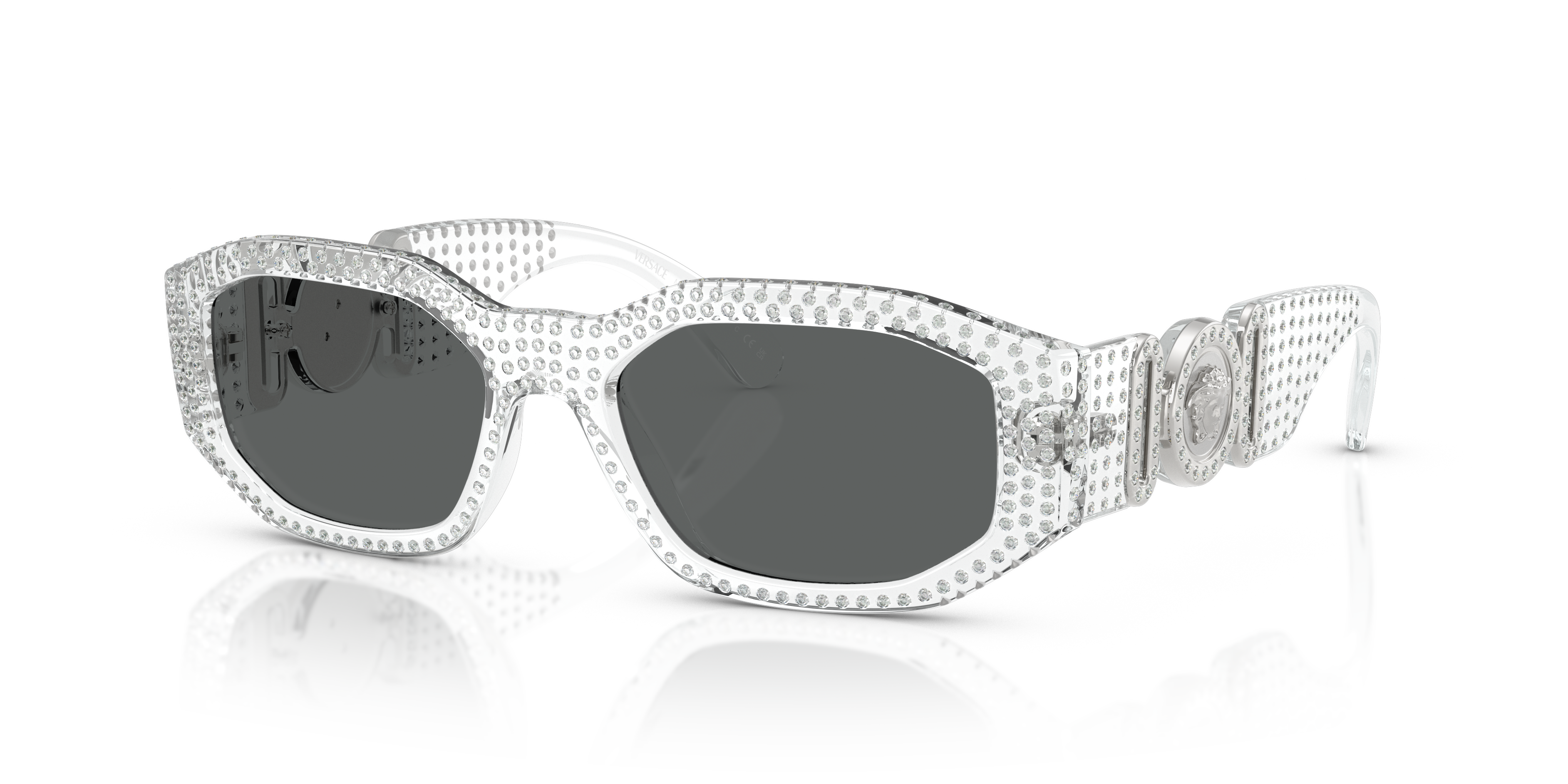 Versace Biggie M (53 - 18) with Grey lenses and Transparent frame