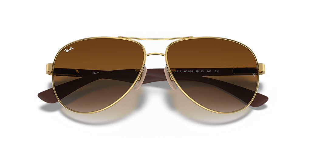 Ray-Ban Carbon Fibre M (58 - 13) with Brown lenses and Gold frame
