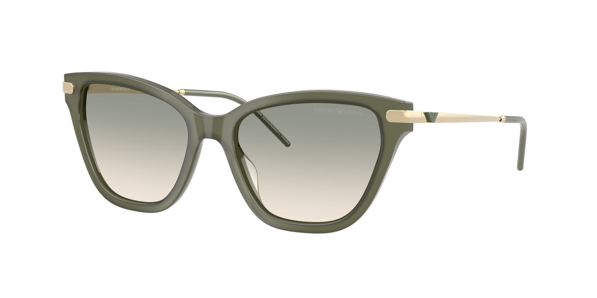 Emporio Armani Woman Sunglass EA4251 -  Frame color: Shiny Opal Green, Lens color: Brown Gradient Light Green