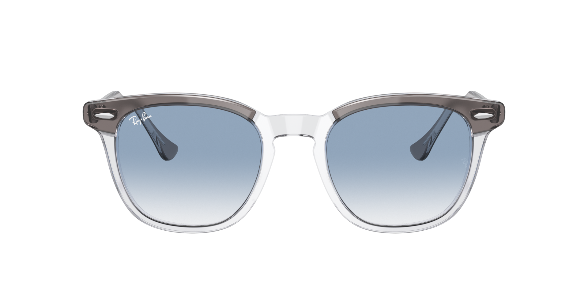 Ray-Ban RB 2208F Hawkeyes サングラス Ray-Ban Hawkeye M (52 - 21) with Blue lenses and Grey frame