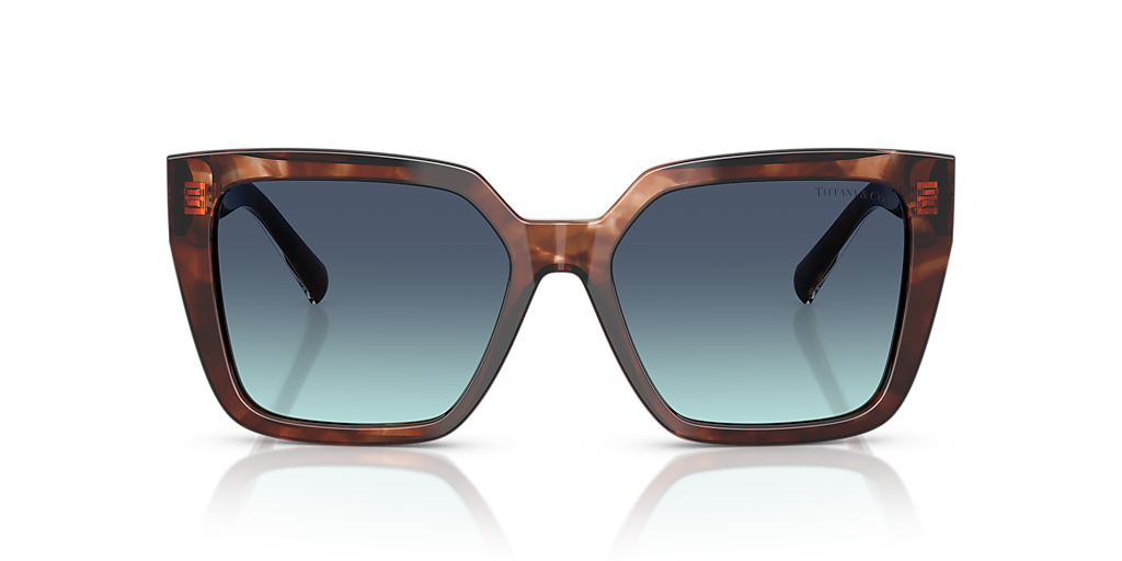 Tiffany & Co. TF4235 S (55 - 17) with Blue lenses and Brown frame