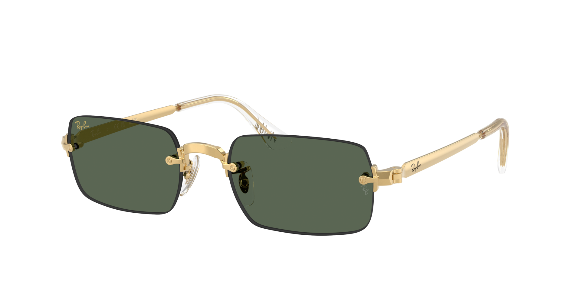 Ray-Ban Unisex Sunglass RB3928 By A$AP Rocky -  Framekleur: Arista goud, Lenskleur: Donkergroen