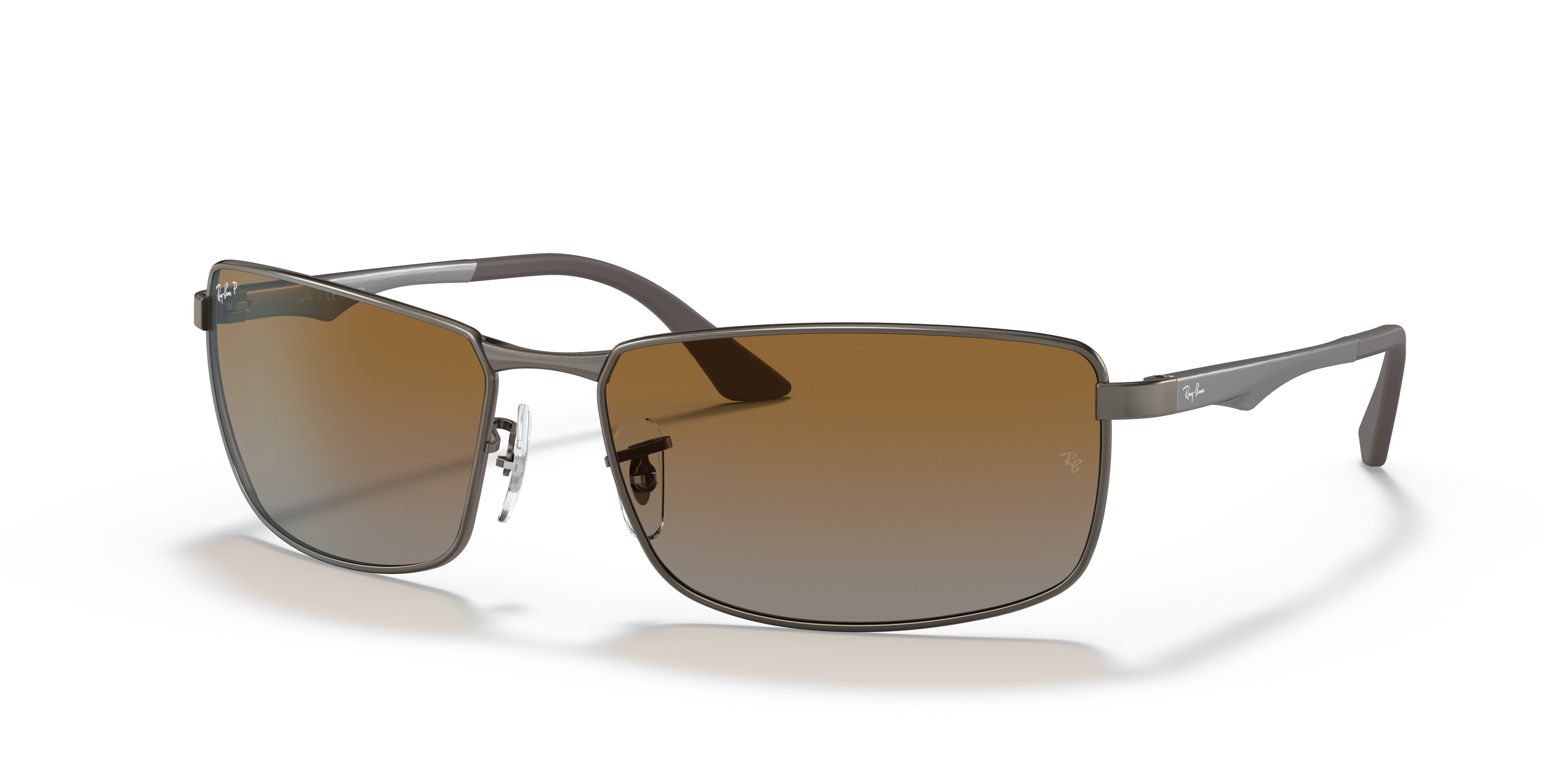 Ray-Ban RB3498 XXL (61 - 17) with Brown lenses and Grey frame