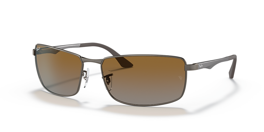 Ray-Ban RB3498 XXL (61 - 17) with Brown lenses and Grey frame