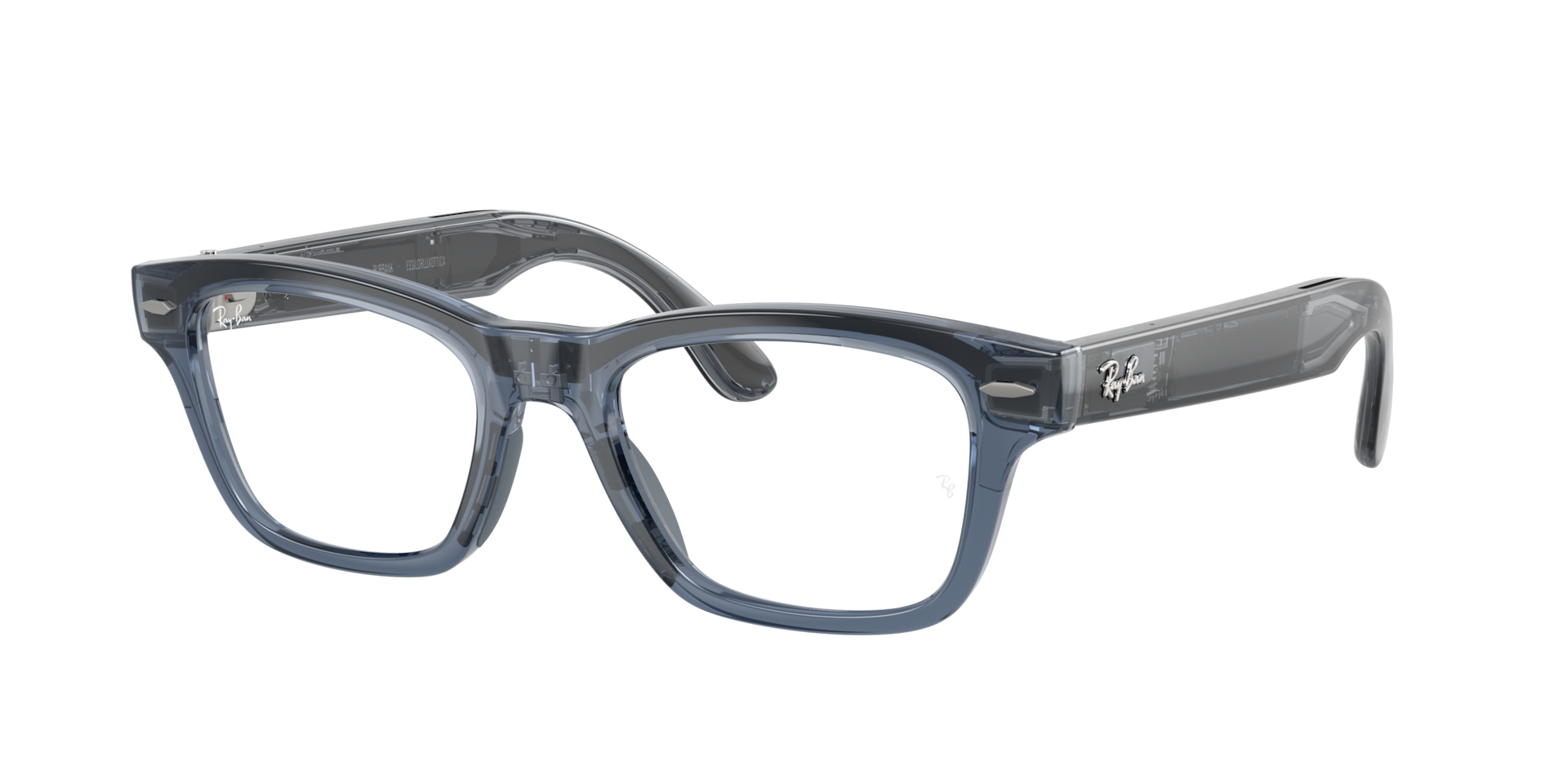 RayBan Unisex RayBan Meta Audio Burbank Frame color Transparent Blue Lens color ClearSapphire
