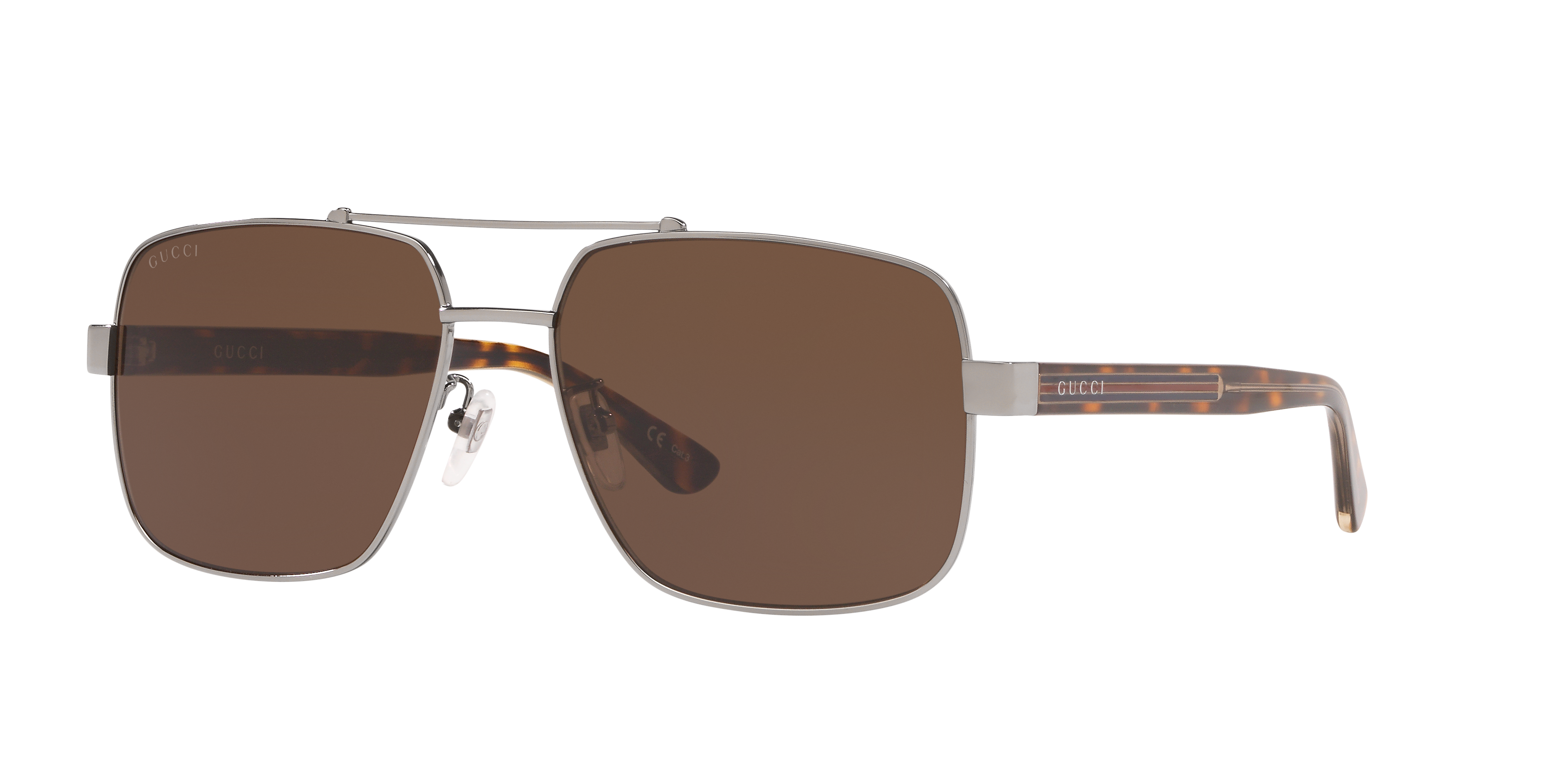 Gucci GG0529S XXL (60 - 17) with Brown lenses and Gold frame