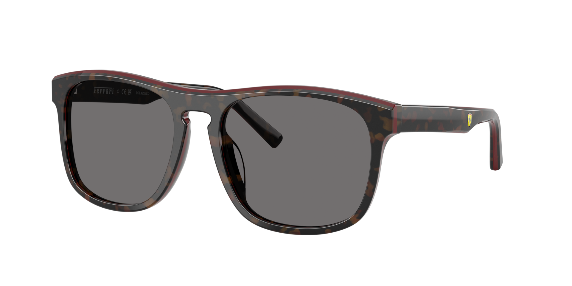 Scuderia Ferrari Man Sunglass FZ6020U -  Frame color: Havana/Red, Lens color: Polarized Dark Grey