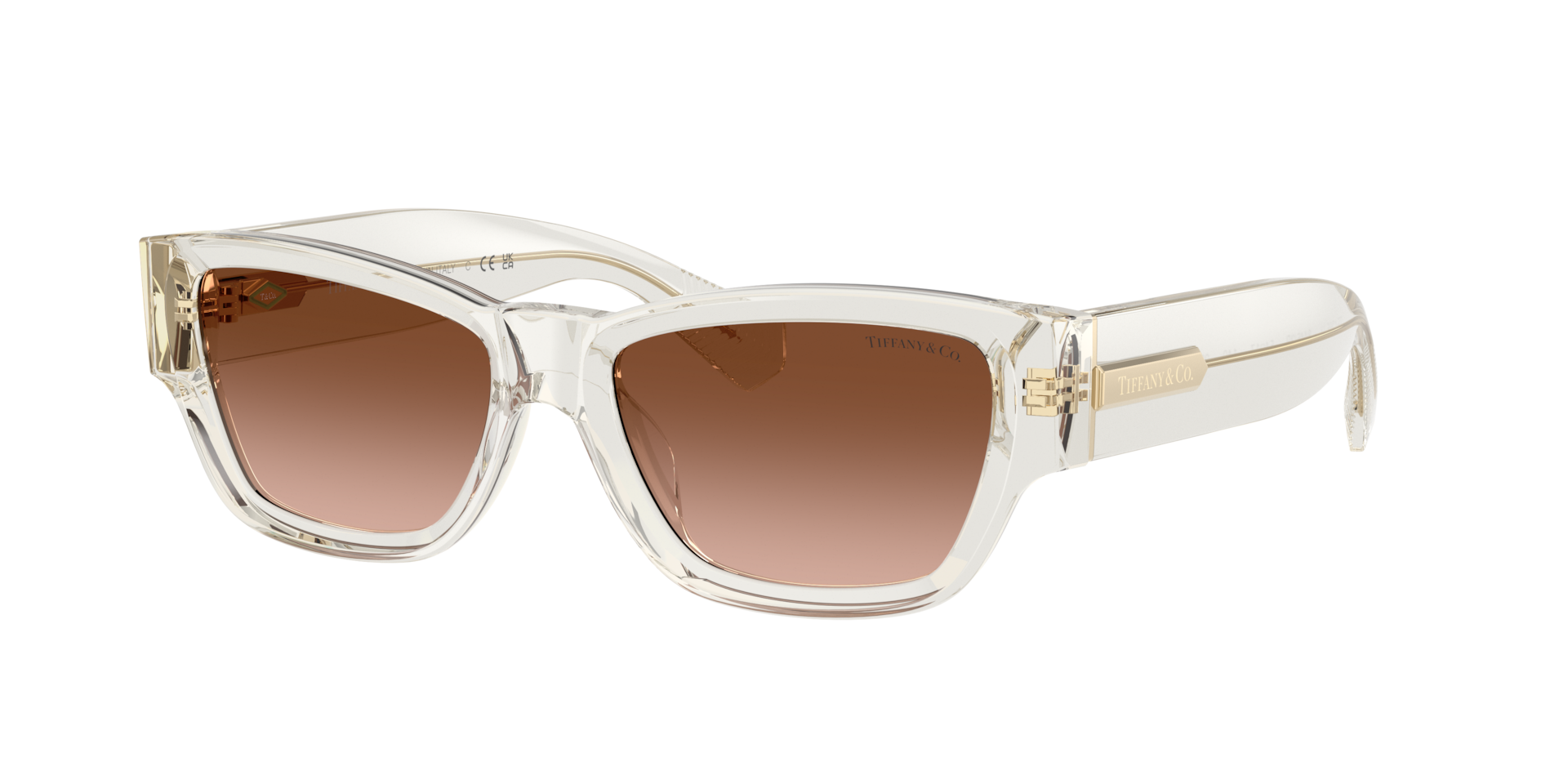 Tiffany & Co. Woman Sunglass TF4265U - Frame color: Crystal Beige, Lens color: Brown Gradient