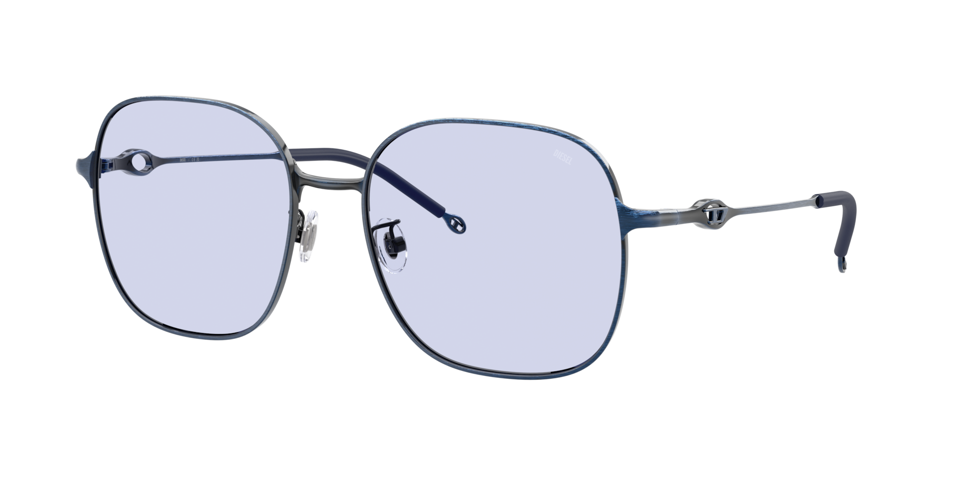 Diesel Woman Sunglass DL1010D -  Frame color: Brushed Antique Blue, Lens color: Light Blue