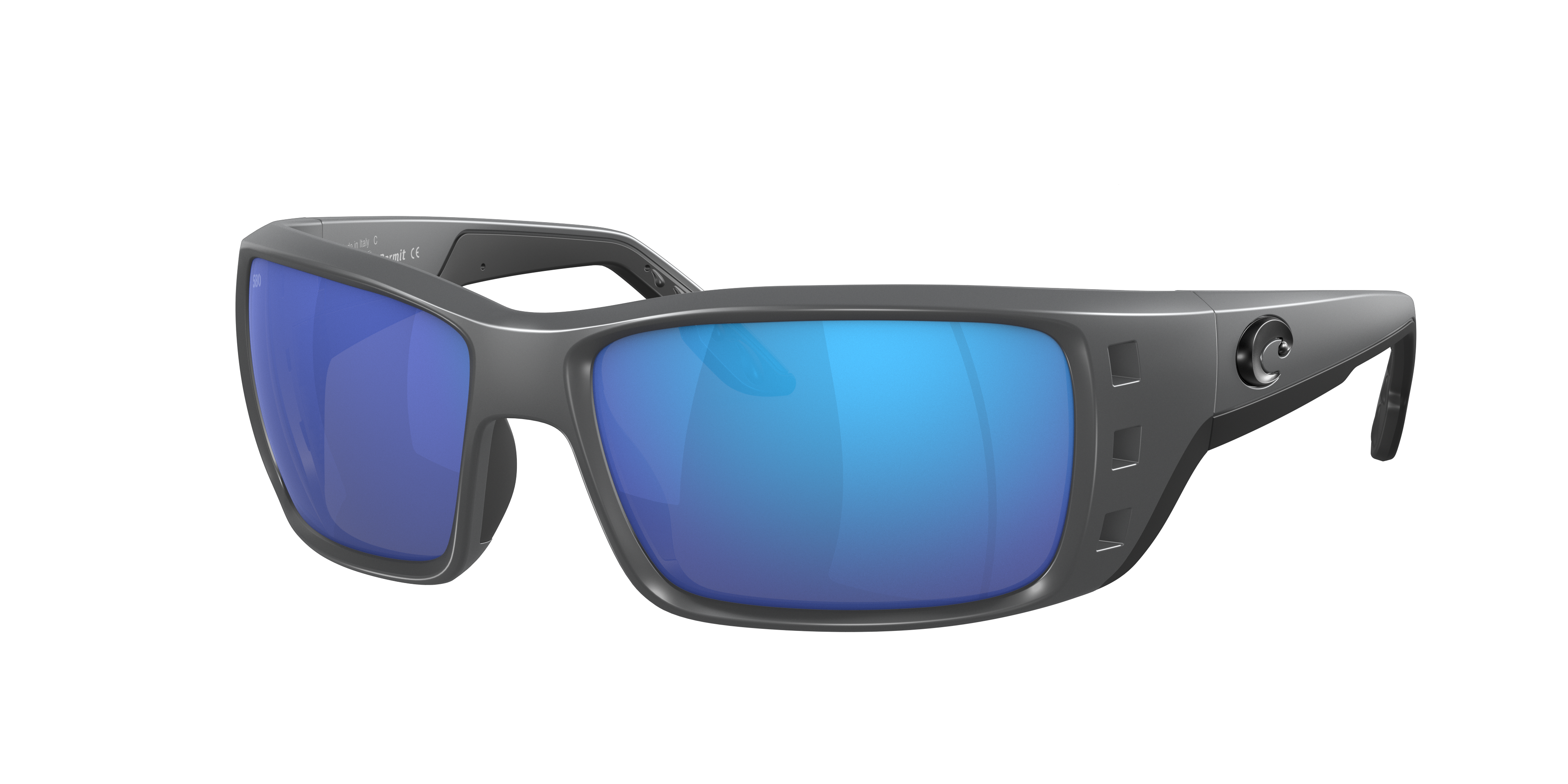 Costa Man Sunglass Permit -  Frame color: Matte Gray, Lens color: Blue Mirror