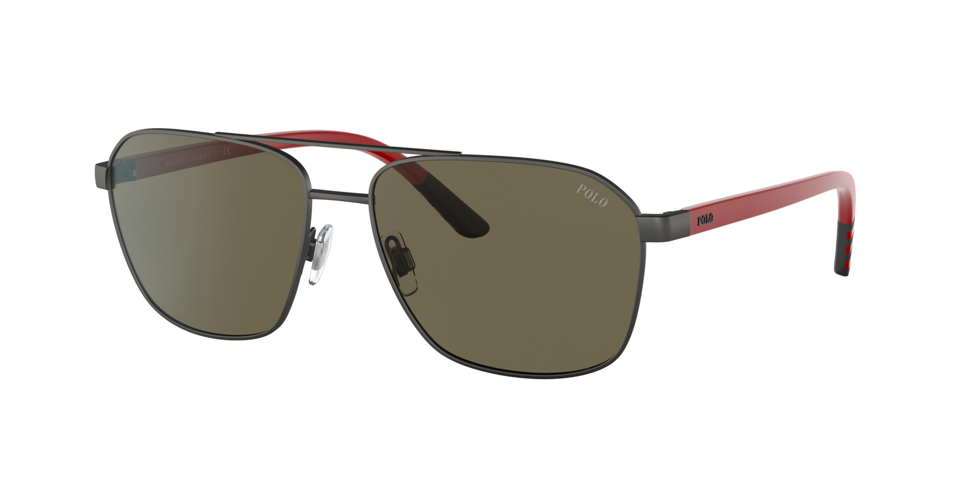Polo Ralph Lauren Homme Sunglass PH3140 - Couleur du Monture Gunmetal fonc mat Couleur de Lentille Brun 69 €