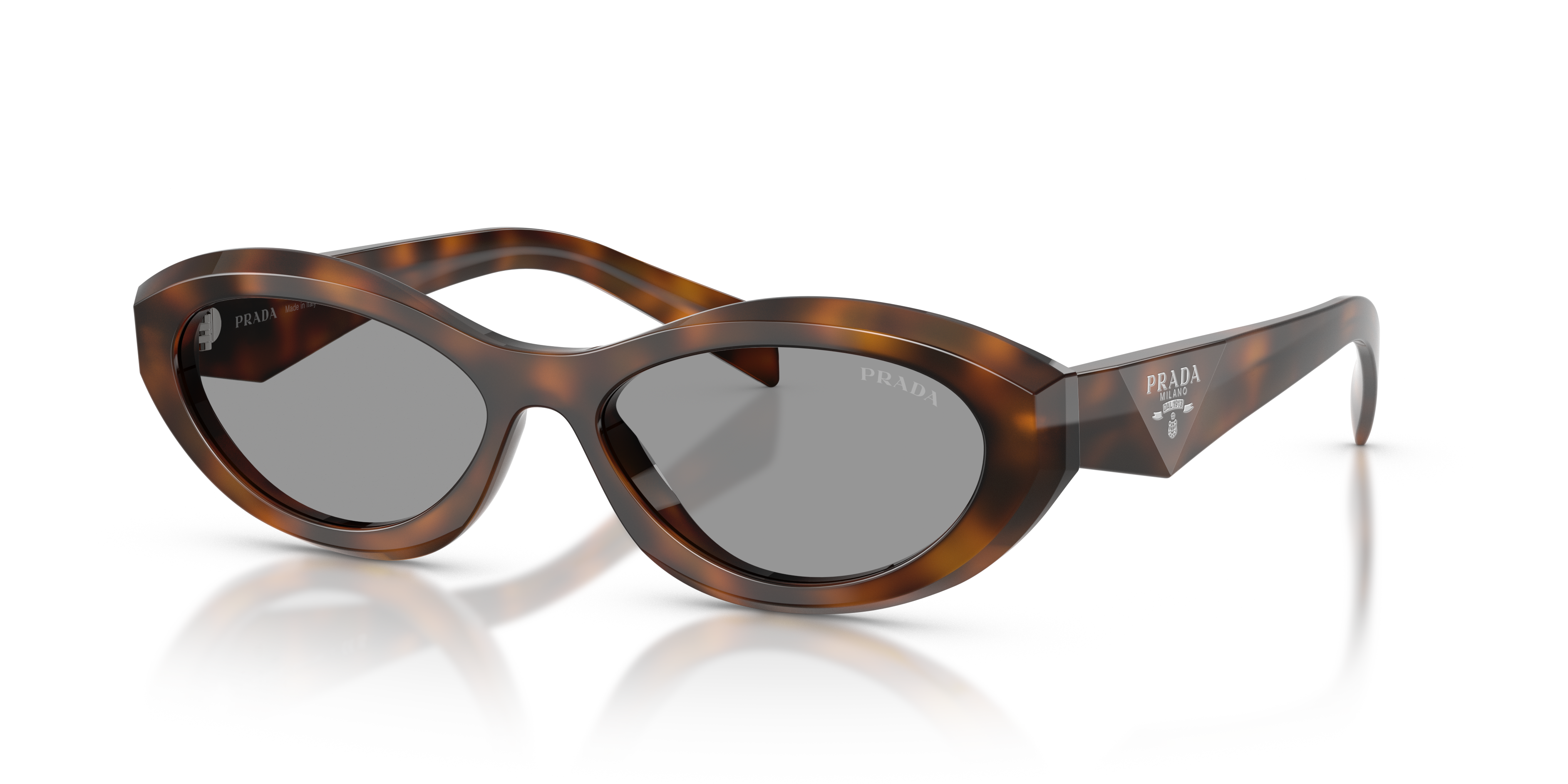Prada PR 26ZS M (55 - 16) with Grey lenses and Tortoise frame