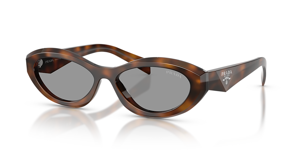 PRADA クロシェベレー IHC266 2M2P ラフィア Prada PR 26ZS M (55 - 16) with Grey lenses and Tortoise frame