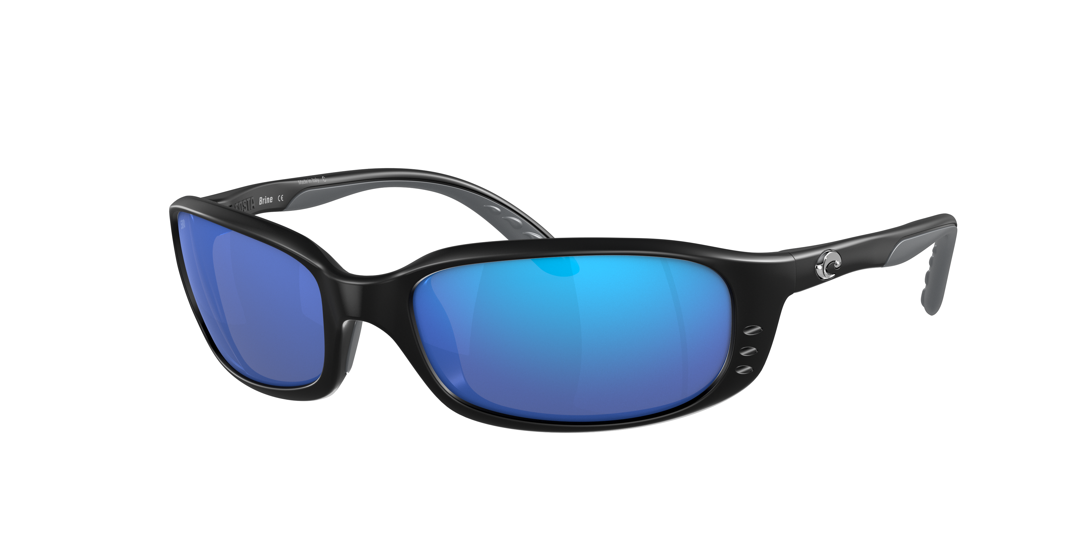 Costa Man Sunglass Brine -  Frame color: Matte Black, Lens color: Blue Mirror