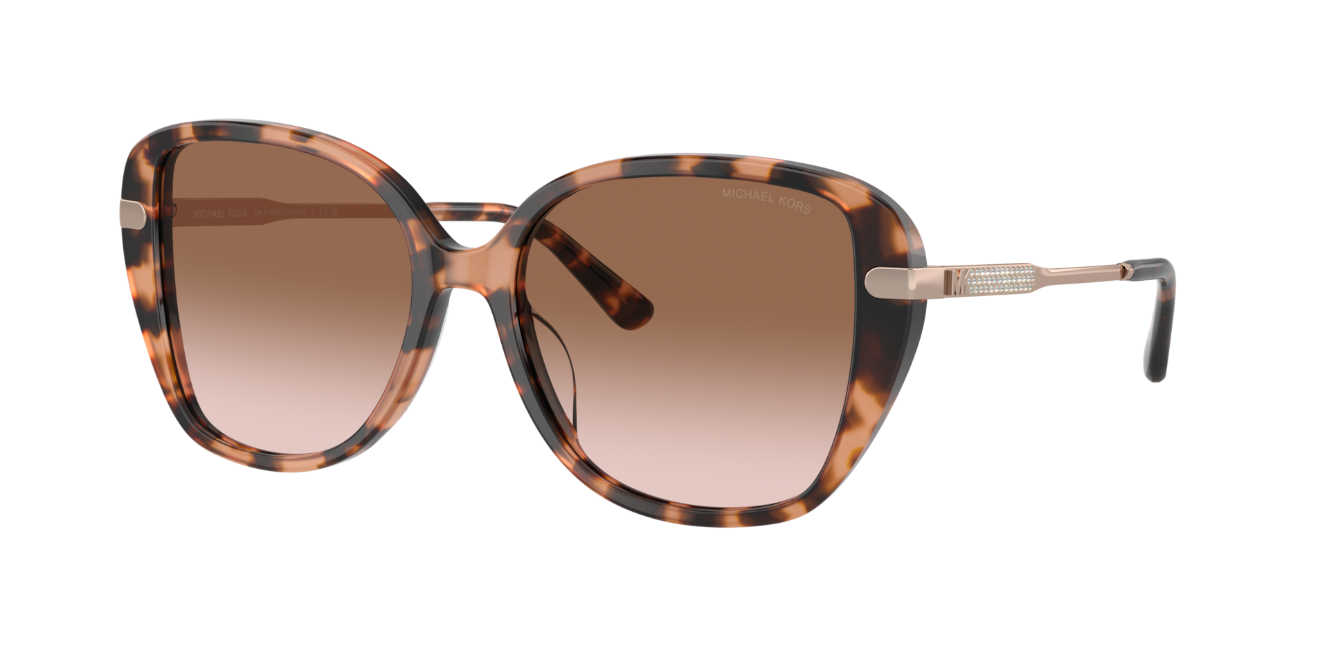 Michael Kors Woman Sunglass Flatiron -  Frame color: Pink Tortoise, Lens color: Brown Pink Gradient