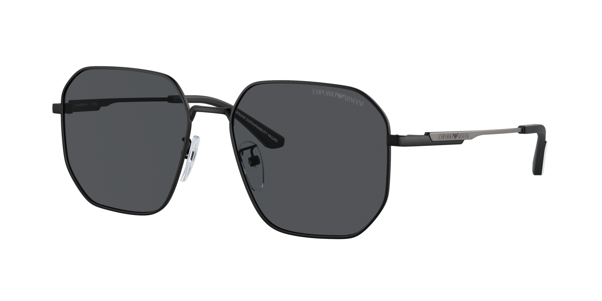 Emporio Armani Man Sunglass EA2154D -  Frame color: Matte Black, Lens color: Dark Grey