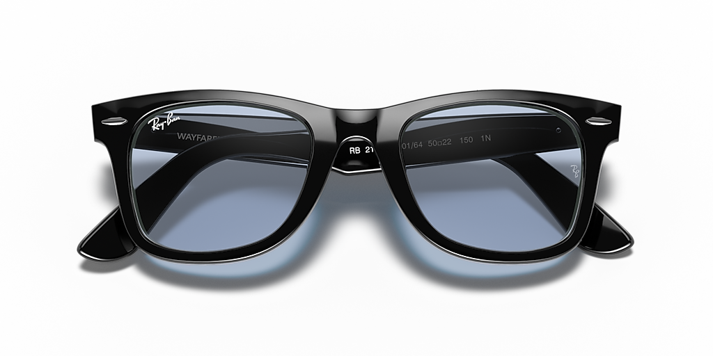 Ray-Ban Original Wayfarer Classic L (52 - 22) with Blue lenses and