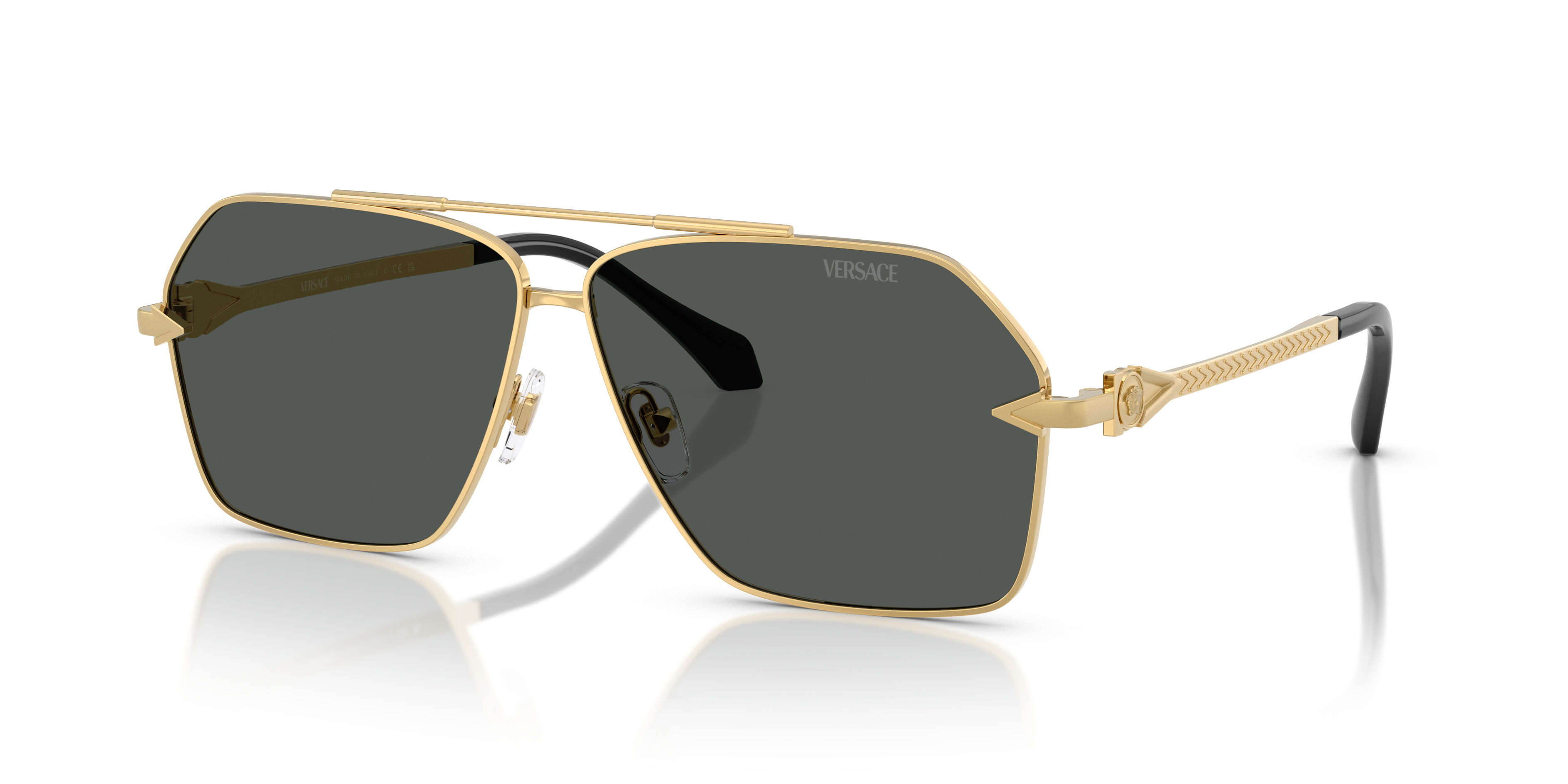 Versace VE2284 XXL (63 - 10) with Grey lenses and Gold frame