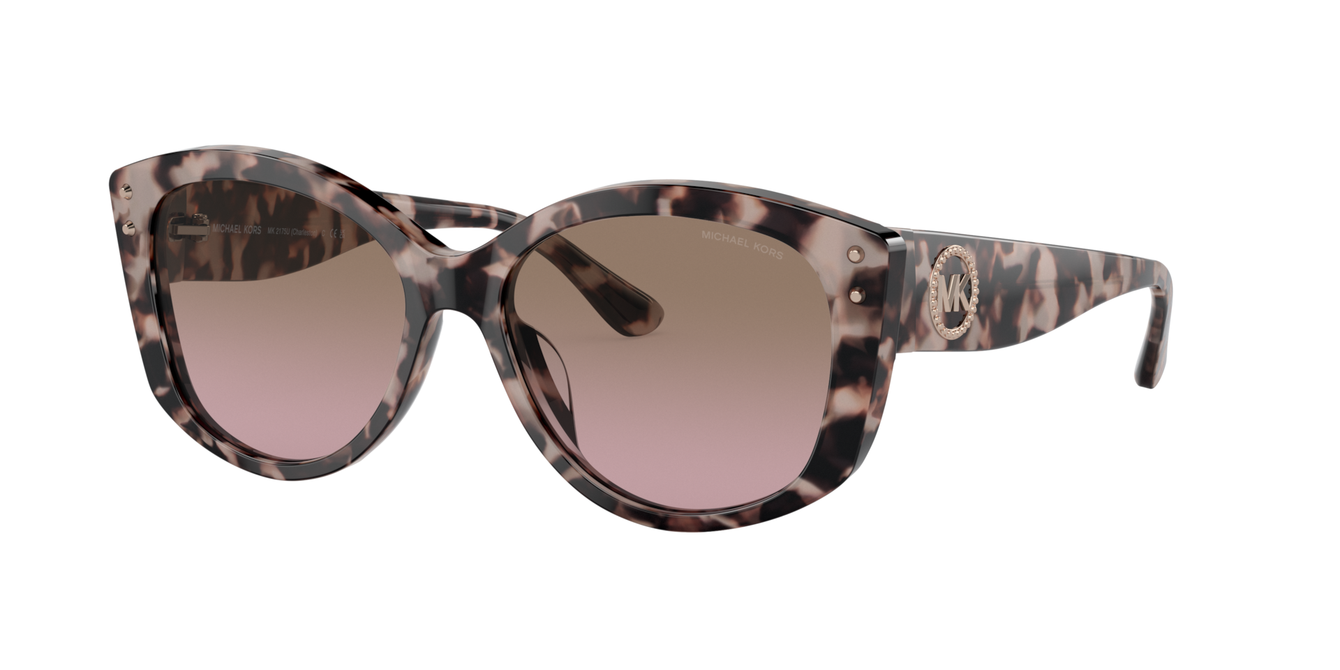 Michael Kors Woman Sunglass Charleston -  Frame color: Royal Pink Tortoise Bio, Lens color: Brown Rose Gradient