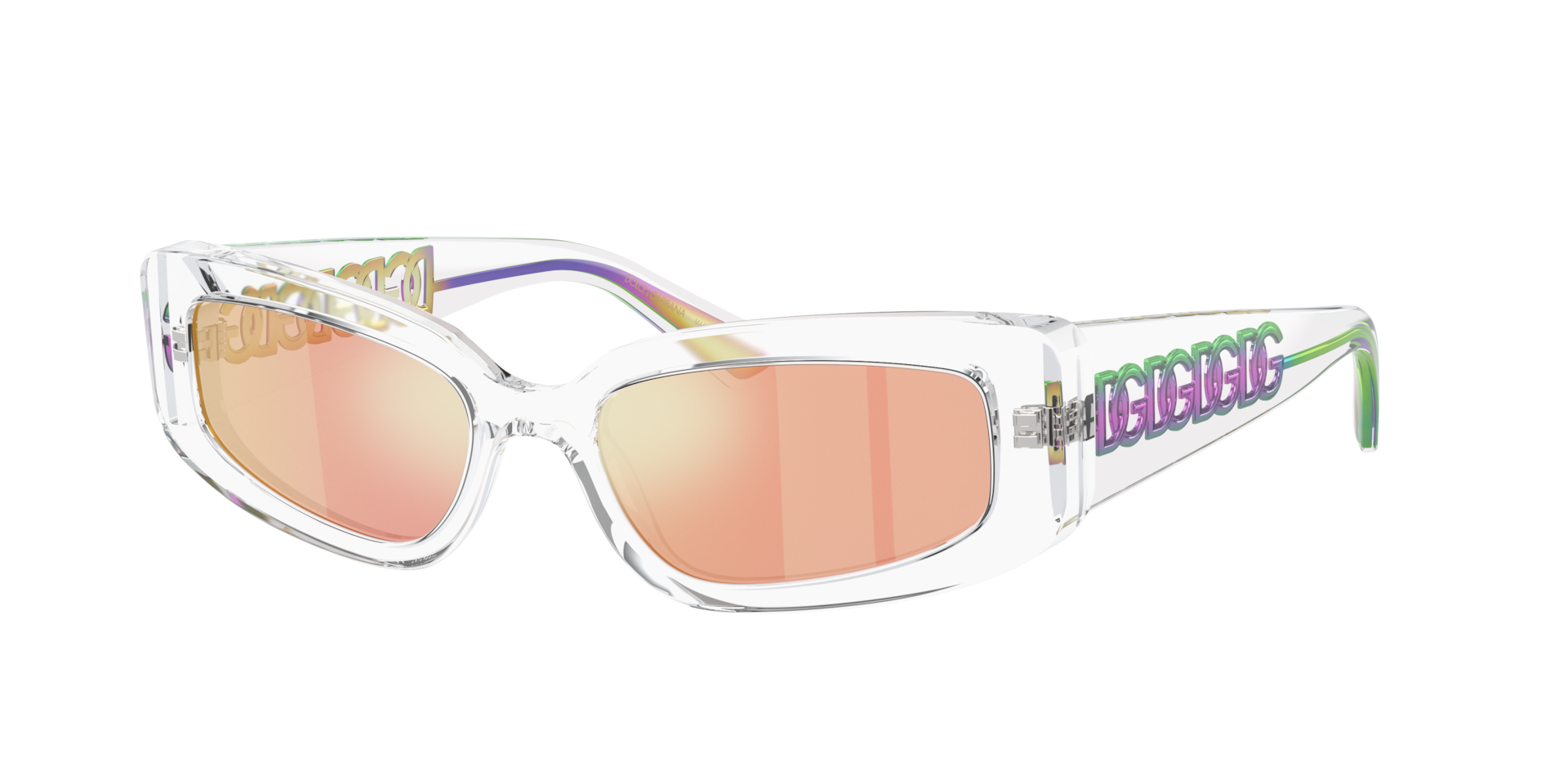 Dolce&Gabbana Frau Sunglass DG4445 - Rahmenfarbe: Kristall, Linsenfarbe: Brown Mirror Red/Yellow