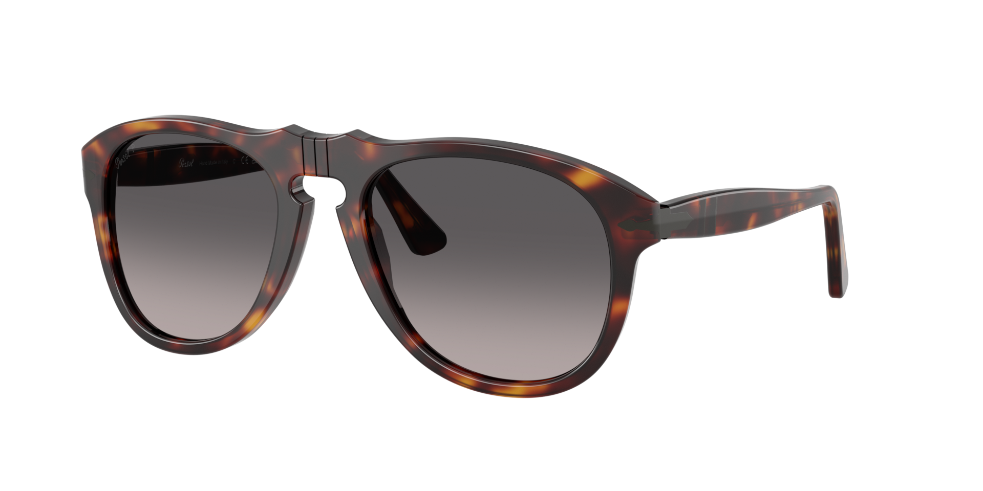 Persol Unisex Sunglass PO0649NE - Total Black Arrow -  Frame color: Havana, Lens color: Grey Gradient Polarized