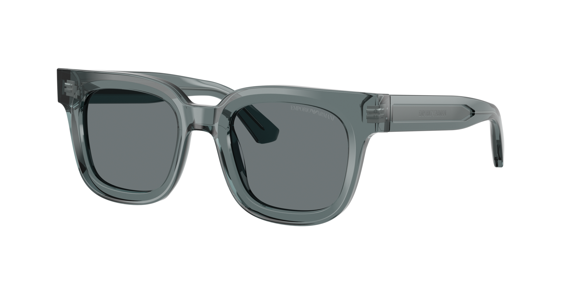 Emporio Armani Mujer Azul Oscuro Sunglass Ea4271 - Color Del Marco: Gris Transparente Brillante, Color De La Lente: