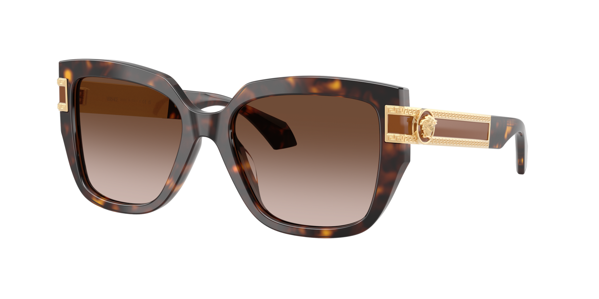 Versace Brown Woman Ve4517u 108/13 Sunglasses Acetate Squared Normal Nuanced - Image 2