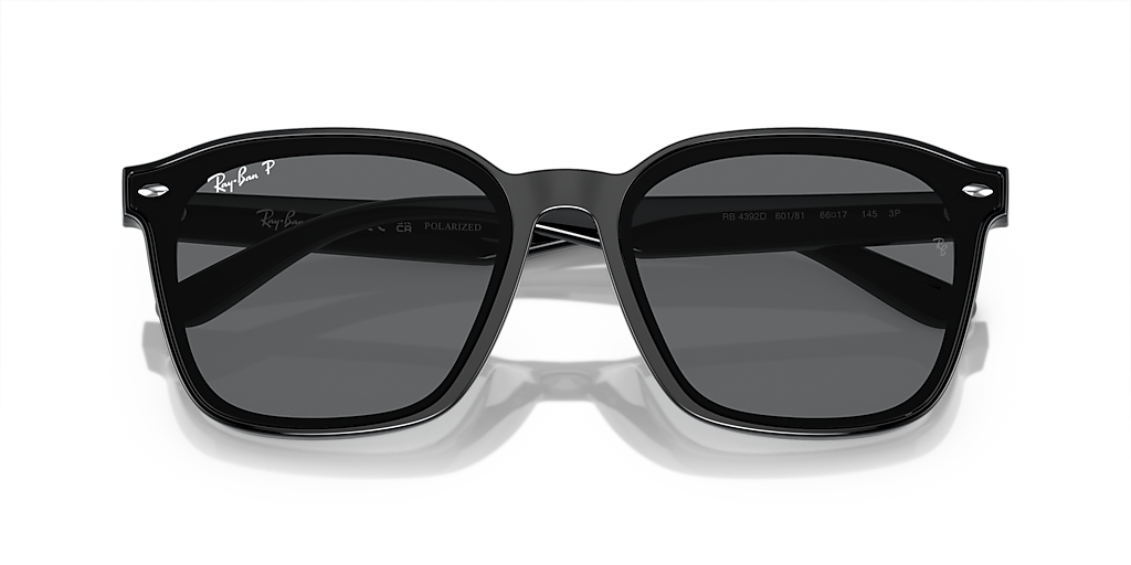 Ray-Banサングラス RB4392D Ray-Ban RB4392D XXL (66 - 17) with Grey lenses and Black frame