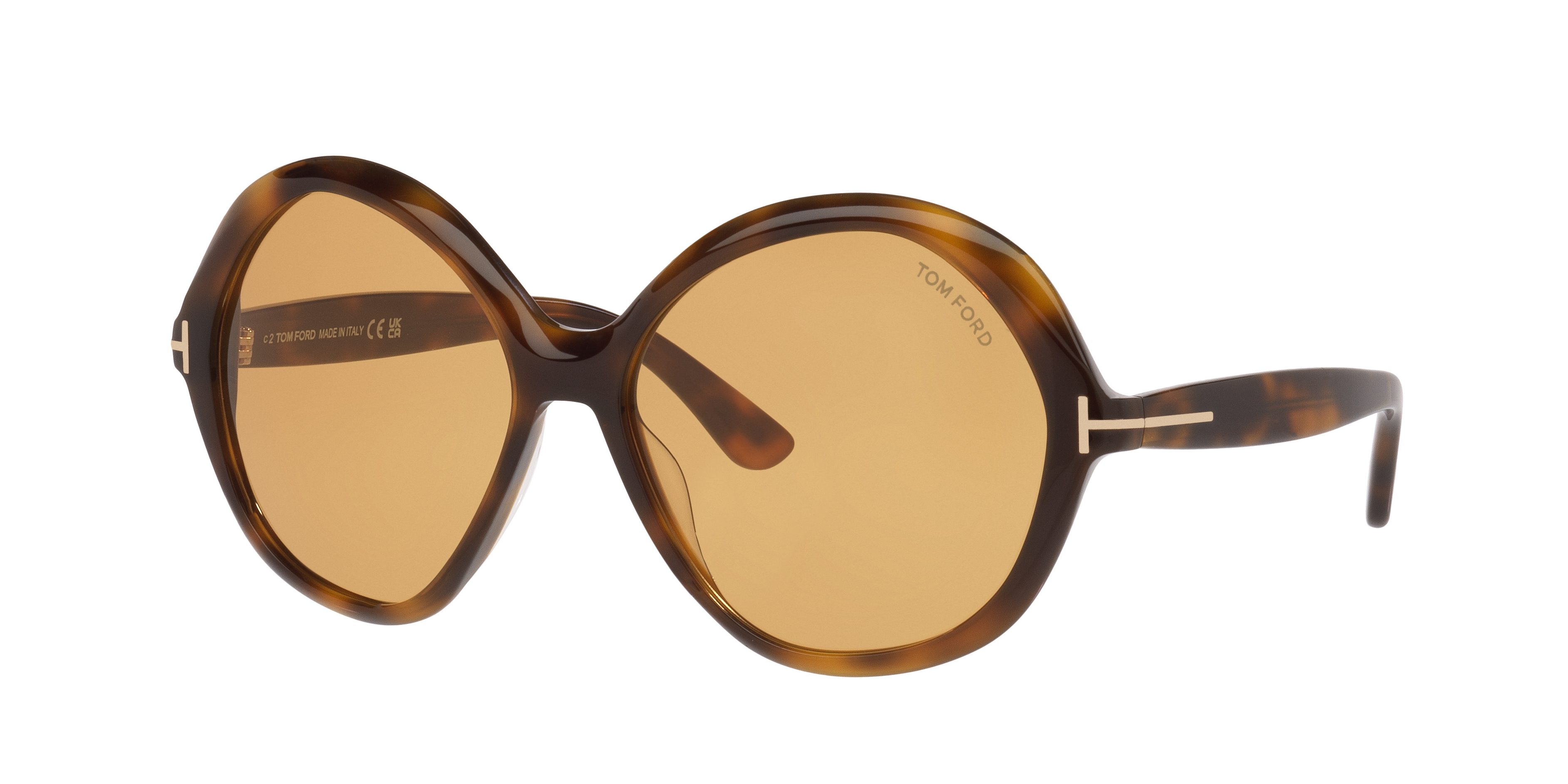 Tom Ford Woman Sunglass Annabelle-02 -  Frame color: Tortoise Black, Lens color: Yellow