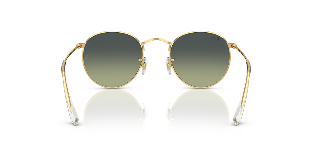 Ray-Ban Round Metal S (50 - 21) with Green lenses and Gold frame