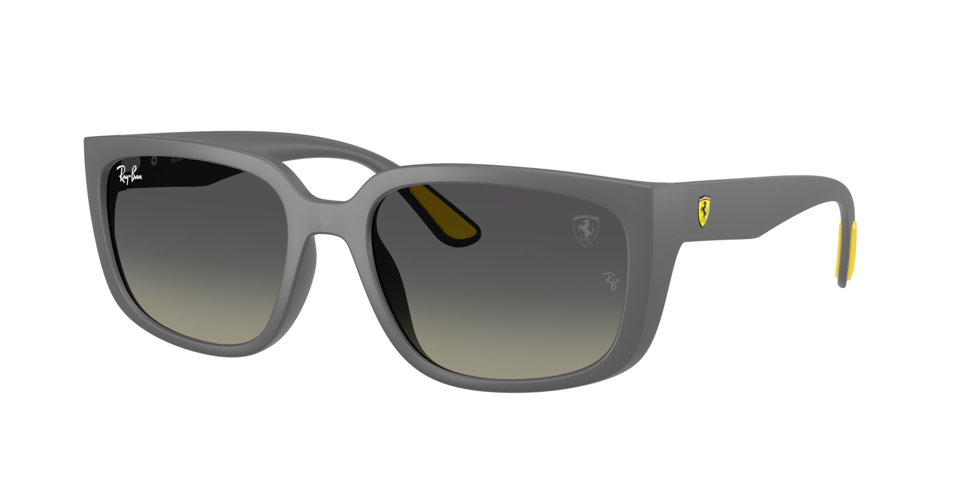 Ray-Ban Unisex Sunglass RB4443M Scuderia Ferrari Collection -  Frame color: Grey, Lens color: Light Grey Gradient