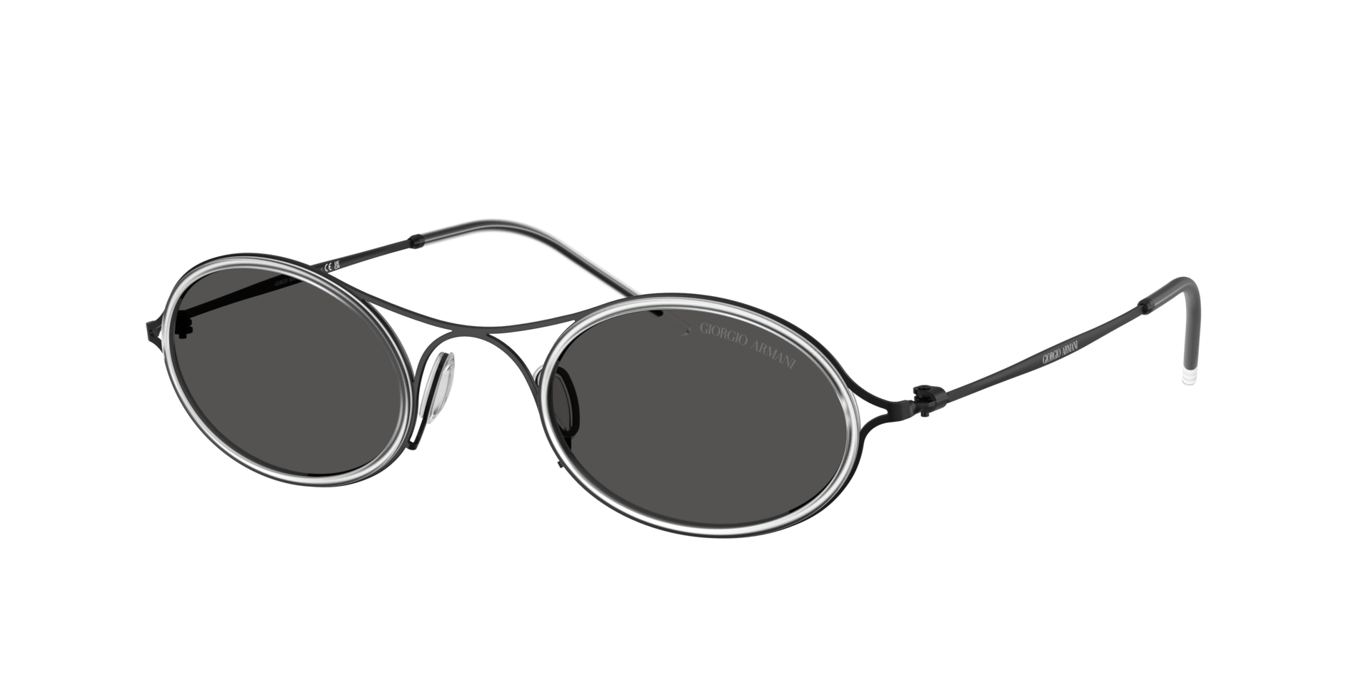 Giorgio Armani Man Sunglass AR6187 - Frame color: Matte Black, Lens color: Dark Grey